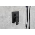 Wall Mounted Waterfall Rain Shower System Matte Black Brass