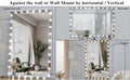Hollywood Led Full Body Mirror With Lights Extra Large Full Length Vanity Mirror With 3 Color Mode Lights, Vertical Horizontal Hanging Aluminum Mirror For Dressing Rooms, Bedroom Silver, 72X48