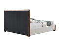 Kaleea Queen Bed, Light Gray Chenille & Walnut Finish Bd02468Q Queen Light Gray Chenille