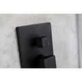 Wall Mounted Waterfall Rain Shower System Matte Black Brass
