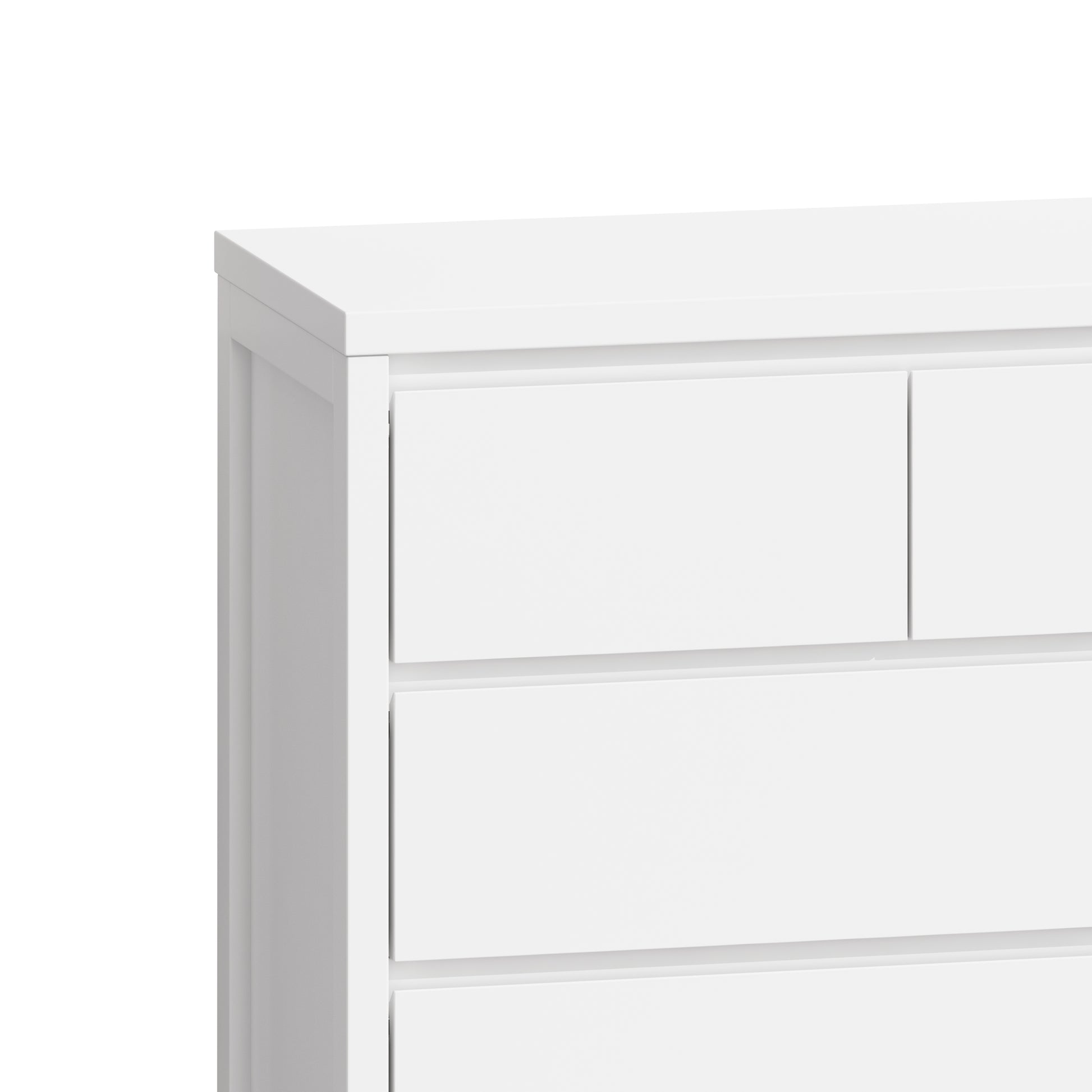31.61"4 Tier 5 Drawer Mdf Storage Cabinet,For Bedroom,Living Room,Dining Room,Hallways,White White Mdf