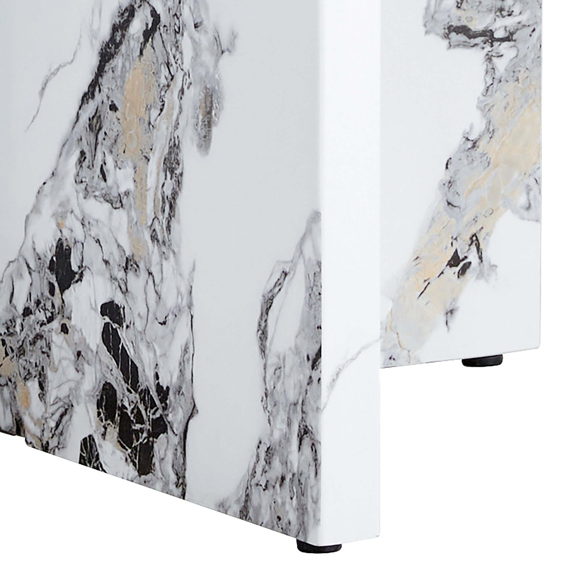 Round Dining Table For 4 6, 47 Inch Modern Kitchen Faux Marble Table Small Dinner Table Mdf Kitchen Dinning Table For Cafe Restaurant Wine Bar Home Office Conference Only Table White Modern Mdf