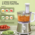 2 In 1 Blender And Food Processor Combo For Chopping, Slicing, Shredding, Mincing And Pureeing For Vegetable, Meat And Nuts, 500W 5 Cup Bowl, 1.5L Blender Jug, 3 Blades And Adjustable Speed White