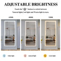 Extra Large Led Bathroom Mirror With 3 Color Aluminum Framed Wall Mirror Full Body Mirror With Lights, Vertical Horizontal Hanging Aluminum Framed Mirror For Bedroom Living Room, Silver, 84X36 Inches Silver Aluminium