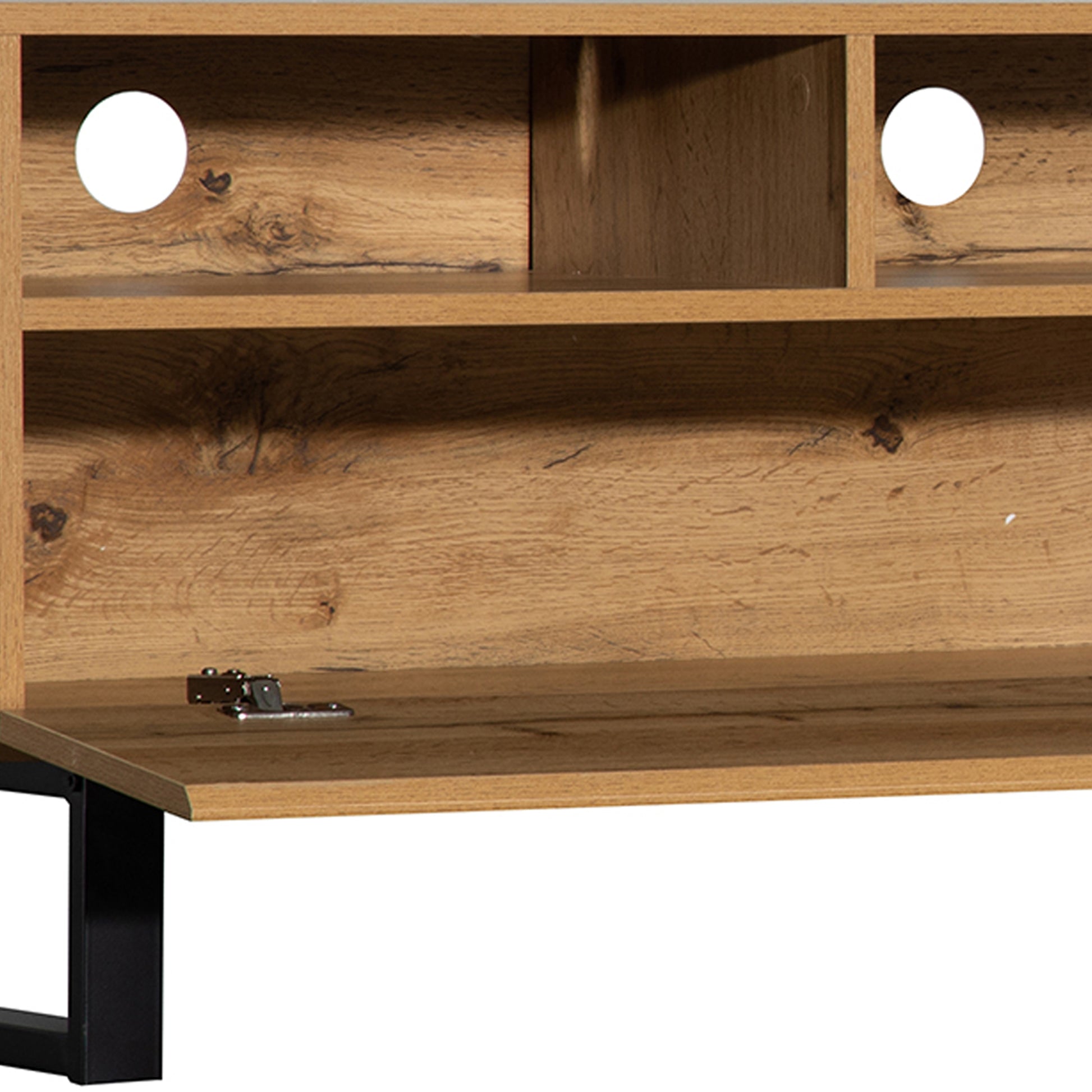 Modern Tv Stand For 80'' Tv With Double Storage Space, Media Console Table, Entertainment Center With Drop Down Door For Living Room, Bedroom, Home Theatre Wood Primary Living Space 70 79 Inches 70 79 Inches 75 Inches Mdf Metal