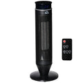 2 In 1 Tower Heater, Indoor Electric Space Heater With Oscillation, Remote Control, 8H Timer, Three Heating Modes High, Low, Fan , 750W 1500W Black Plastic