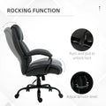 High Back Big And Tall Executive Office Chair 484Lbs With Wide Seat, Computer Desk Chair With Linen Fabric, Adjustable Height, Swivel Wheels, Charcoal Grey Charcoal Grey Polyester