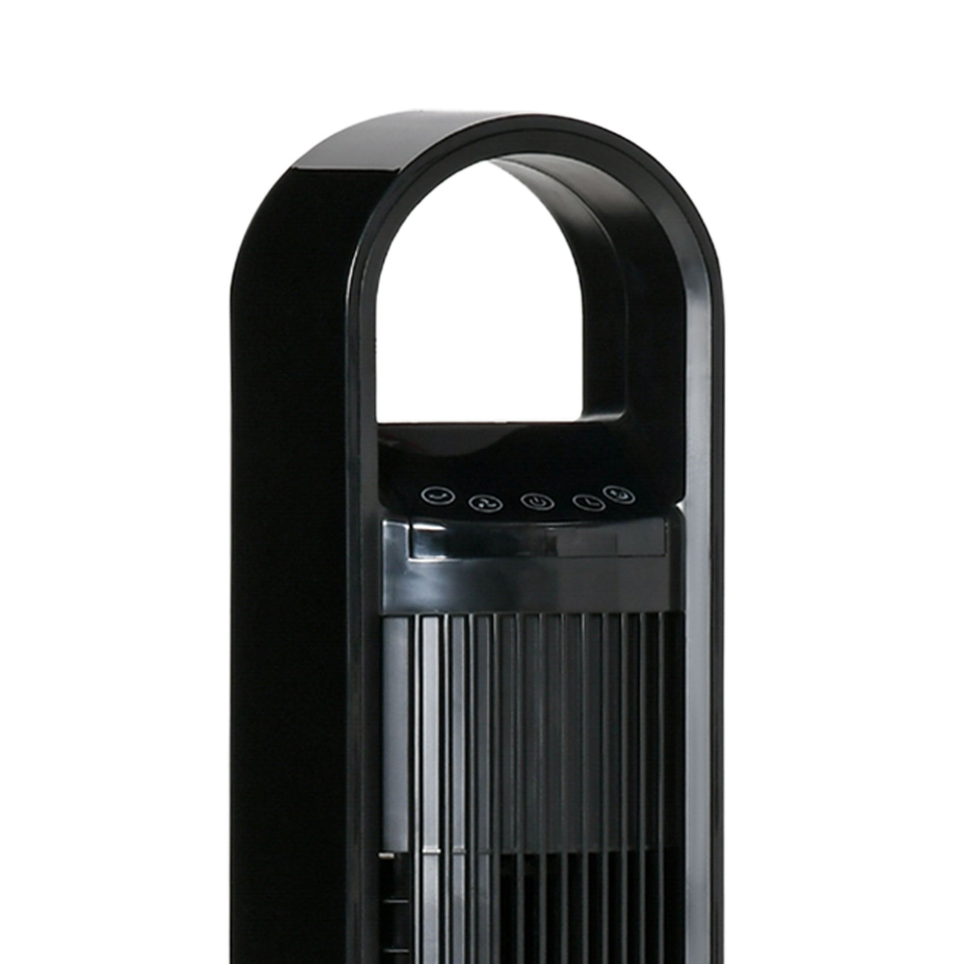 39.25" Tower Fan Cooling For Bedroom With 80 Oscillating, 3 Speed, 12H Timer, Led Sensor Panel, Remote Control, Handle, Black Black Abs