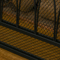 3 Panel Folding Fireplace Screen, Metal Mesh Fire Spark Guard For Wood Burning, 49.5