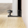 6.6Ft Heavy Duty Sturdy Sliding Barn Door Hardware Adjustable Floor Guide Wall Mount Roller Pull Handle, J Shape Hangers, Smoothly And Quietly, Easy To Install, Fit 24