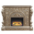 Danae Fireplace Antique Silver & Gold Finish Ac01618 Gold Mdf