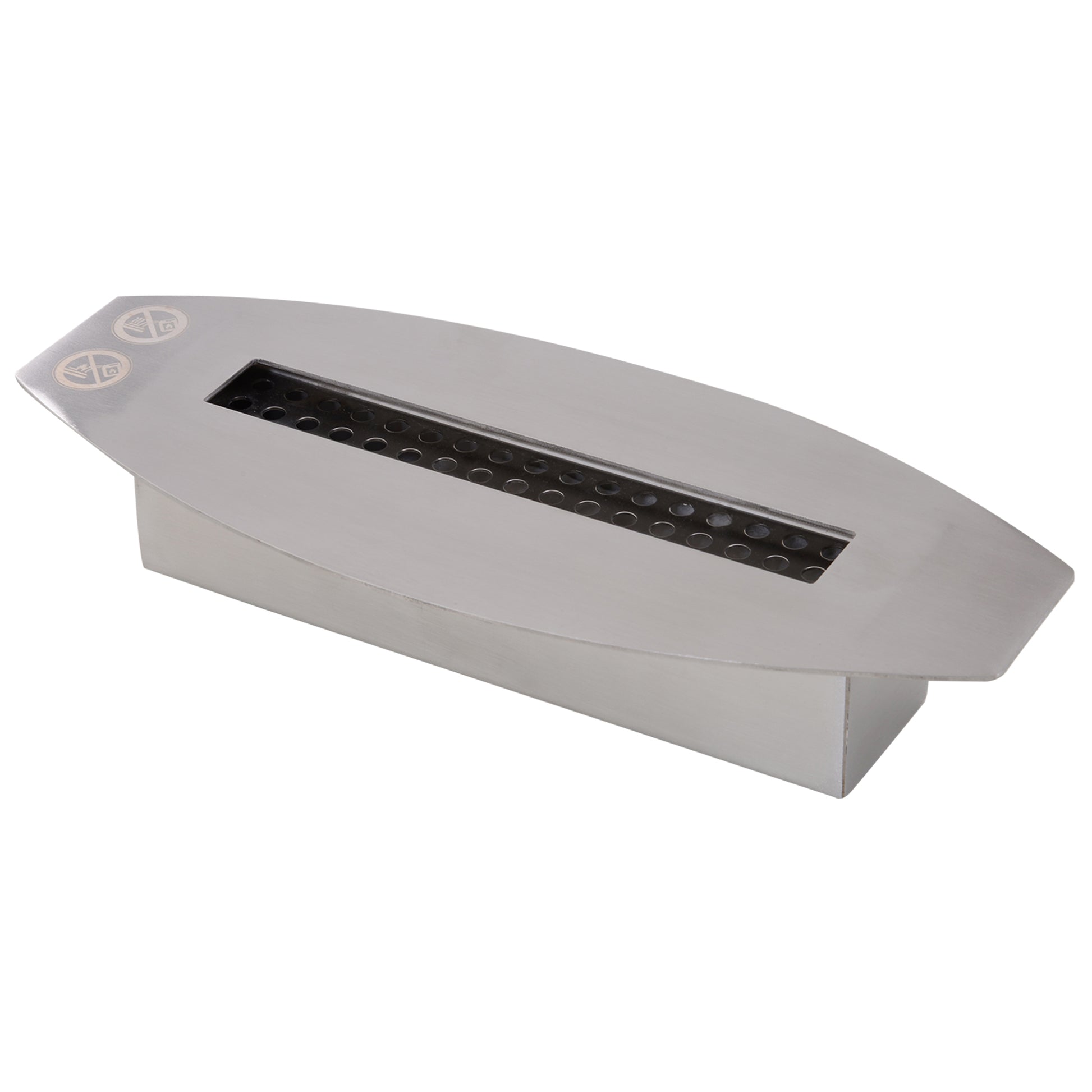 Ethanol Fireplace, 23.5" Tabletop 0.15 Gallon Stainless Steel 215 Sq. Ft., Burns Up To 2 Hours, Silver Silver Stainless Steel