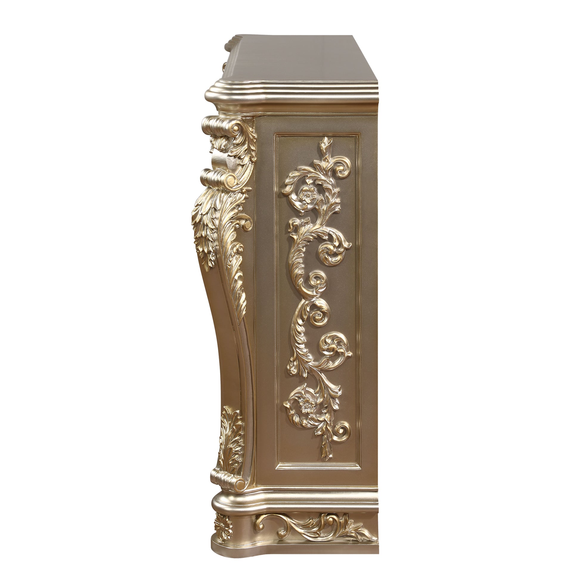 Sorina Fireplace Silver & Gold Finish Ac01619 Gold Mdf