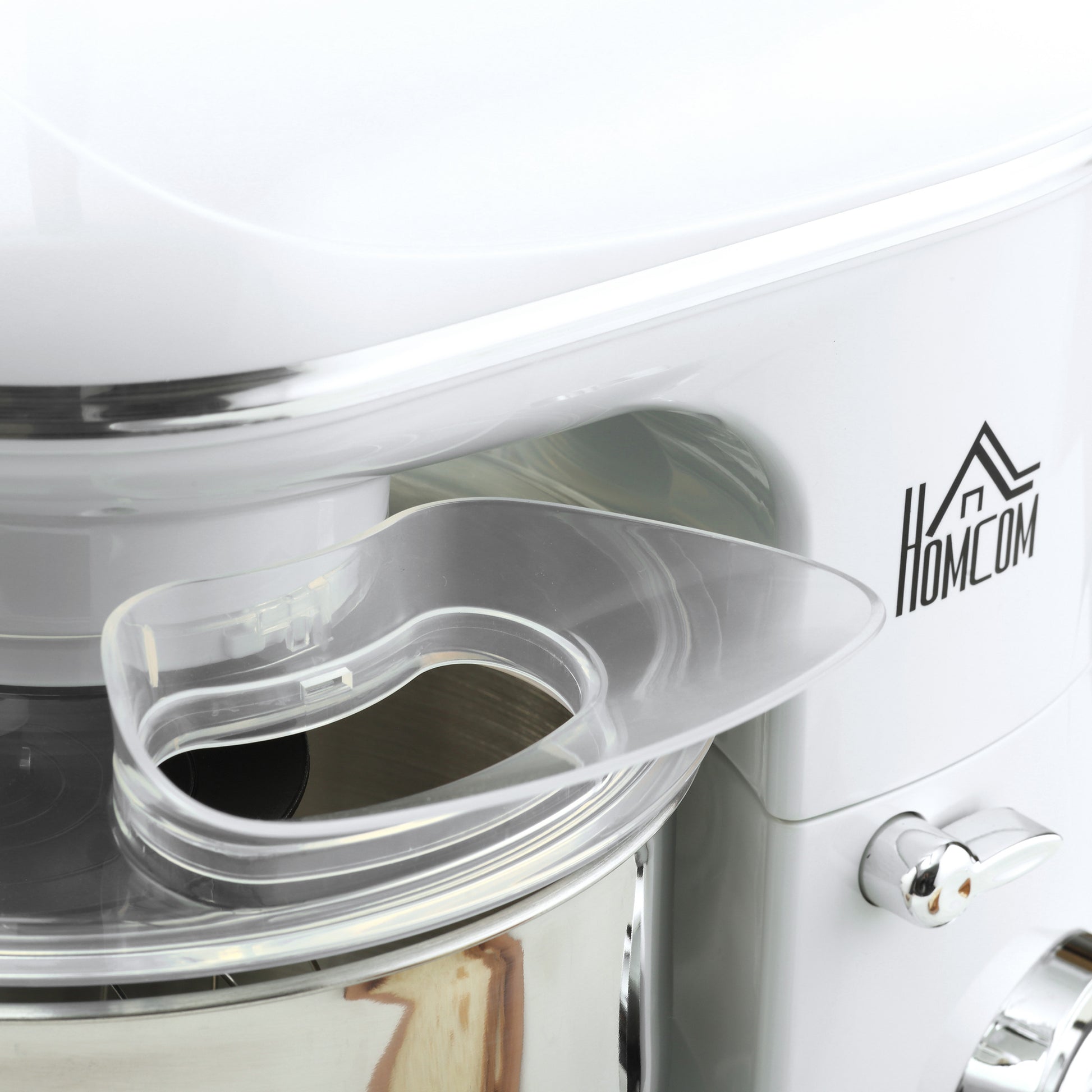 Stand Mixer With 6 1P Speed, 600W Tilt Head Kitchen Electric Mixer With 6 Qt Stainless Steel Mixing Bowl, Beater, Dough Hook, White White Abs