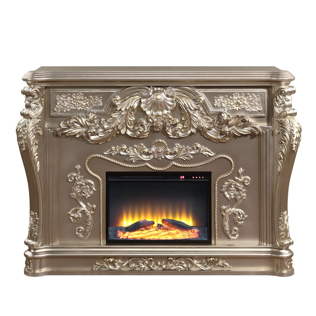 Sorina Fireplace Silver & Gold Finish Ac01619 Gold Mdf