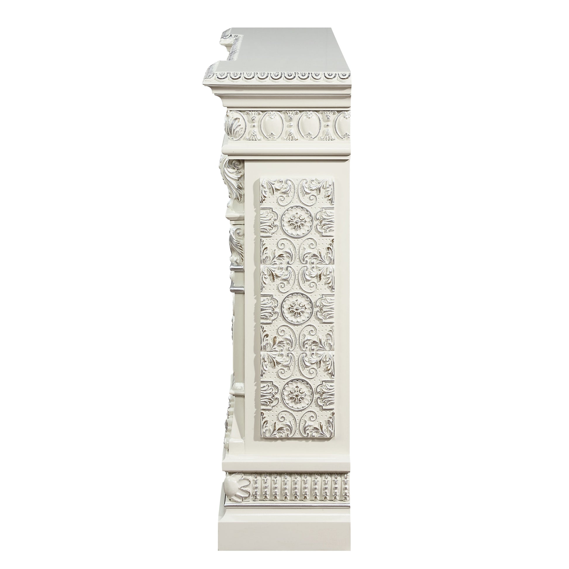 Vanaheim Fireplace Antique White Finish Ac01617 Antique White Mdf