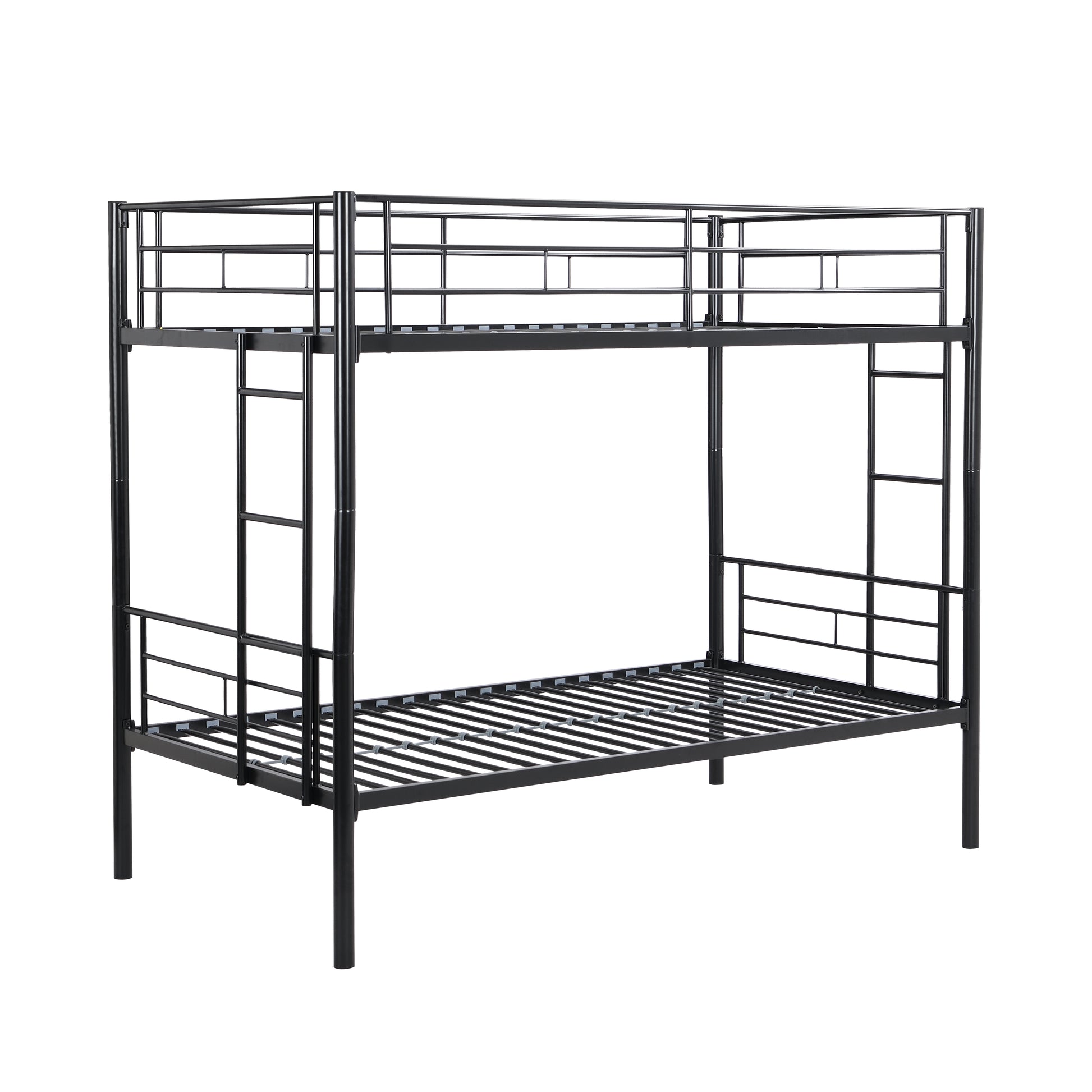 Metal Bunk Bed Black Black Metal