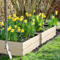Wooden Raised Garden Bed Kit, Elevated Planter Box With Bed Liner For Backyard, Patio To Grow Vegetables, Herbs, And Flowers, 4' X 4' X 12