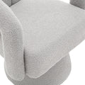 Coolmore 360 Degree Swivel Cuddle Barrel Accent Chairs, Round Armchairs With Wide Upholstered, Fluffy Fabric Chair For Living Room, Bedroom, Office, Waiting Rooms Light Gray Boucle Light Gray Foam Boucle