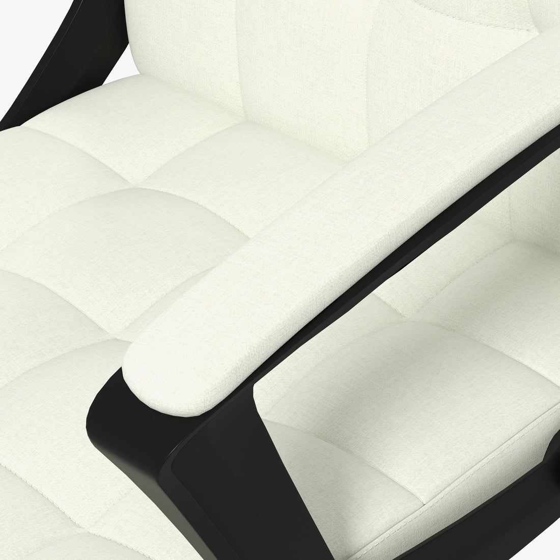 Fabric Office Chair, Computer Desk Chair, Swivel Task Chair With Arms, Adjustable Height, Swivel Wheels, Mid Back, Cream White Cream White Polyester