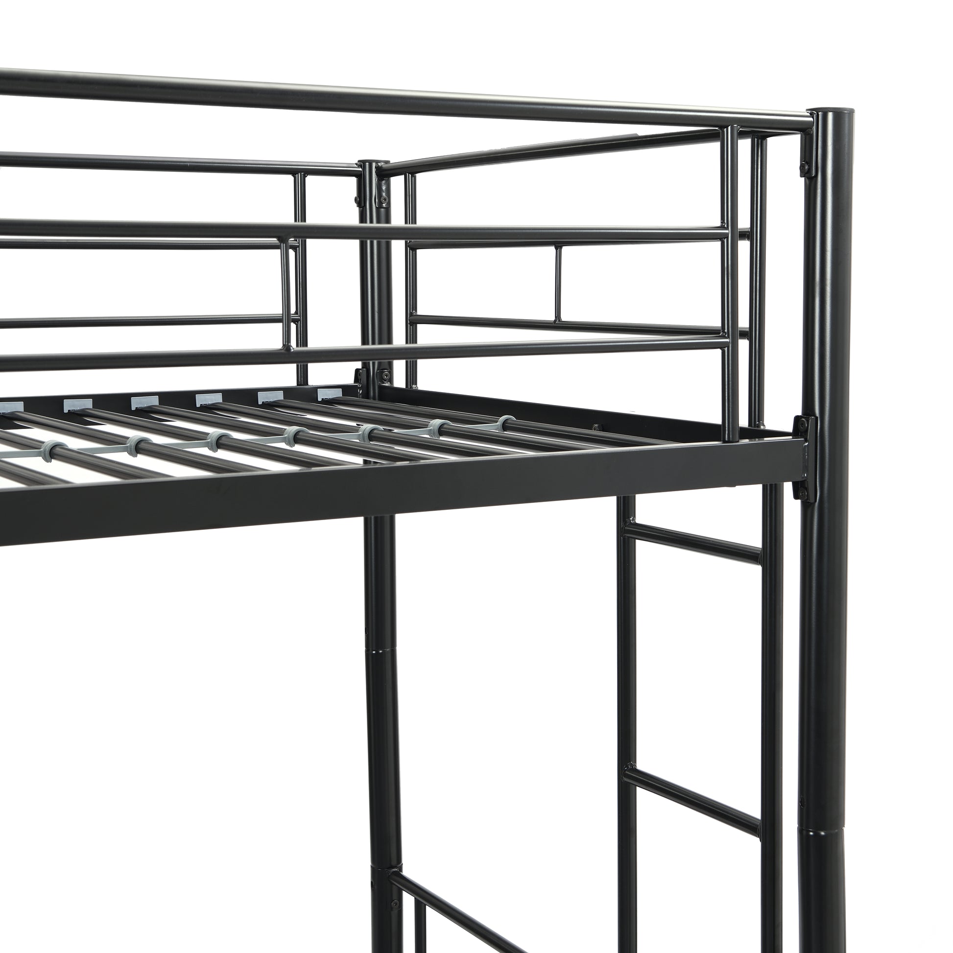Metal Bunk Bed Black Black Metal
