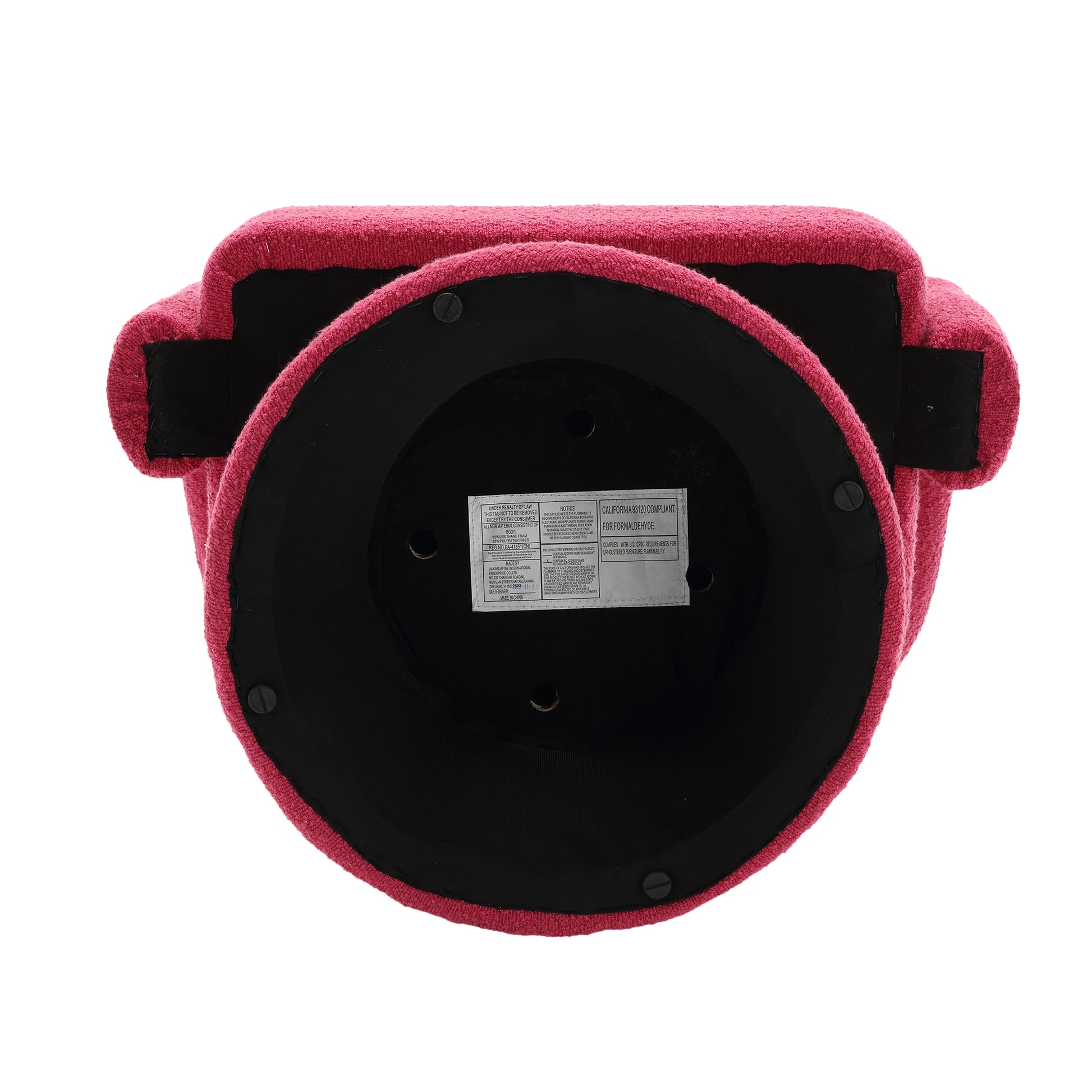 Coolmore 360 Degree Swivel Cuddle Barrel Accent Chairs, Round Armchairs With Wide Upholstered, Fluffy Fabric Chair For Living Room, Bedroom, Office, Waiting Rooms Rose Red Boucle Rose Red Foam Boucle