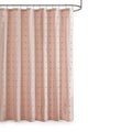 Brooklyn Cotton Jacquard Pom Pom Shower Curtain Pink Cotton
