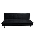 Gyuri 76'' Upholstered Sofa Black Velvet