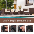 Furniture Clips, Outdoor Sectional Couch Connectors, Wicker Furniture Chair Clamps For A Module Patio Sofa, Set Of 10 Black Nylon