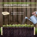 Wooden Raised Garden Bed Kit, Elevated Planter Box With Bed Liner For Backyard, Patio To Grow Vegetables, Herbs, And Flowers, 4' X 4' X 12