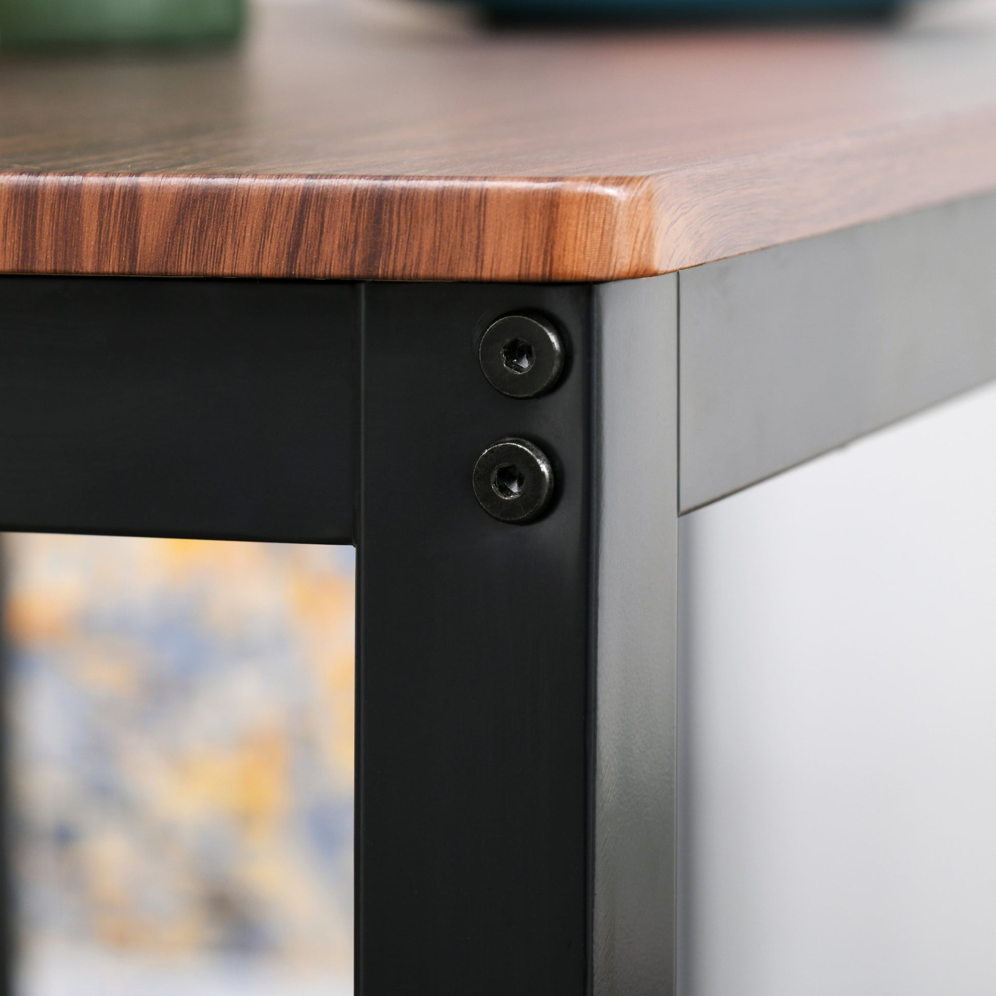 Industrial 4 Piece Dining Room Table Set With Bench Wooden Kitchen Table And Chairs W Storage Rack For Kitchen, Dinette, Black Brown Rustic Brown Mdf