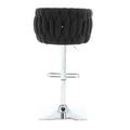 Coolmore Vintage Bar Stools With Back And Footrest Counter Height Dining Chairs 2Pc Set Black Boucle