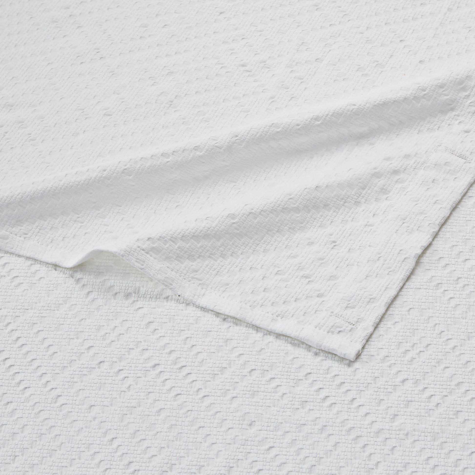 Matelasse Shower Curtain White Cotton