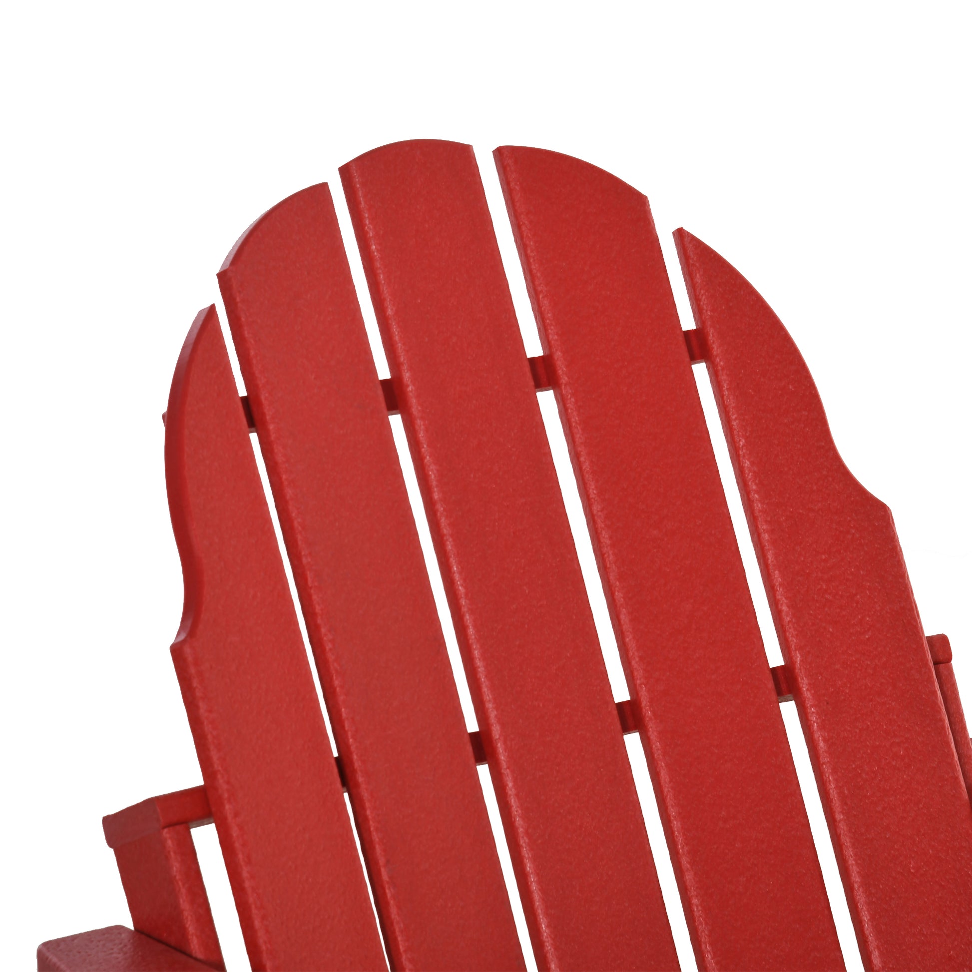 Folding Adirondack Chair, Faux Wood Patio & Fire Pit Chair, Weather Resistant Hdpe For Deck, Outside Garden, Porch, Backyard, Red Red Polyethylene