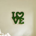 Letter Art Moss Wall Decor Green Iron