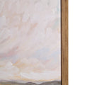 Hand Embellished Framed Canvas Abstract Landscape Wall Art Green Multi Wood