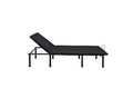 Adjustable Bed Base King Three Fold Motorized Head And Foot Incline Quick And Easy Assembly King Black Steel