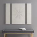 Hand Embellished Abstract 3 Piece Canvas Wall Art Set Silver Mdf