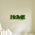 Home Letter Art Moss Wall Decor Green Iron