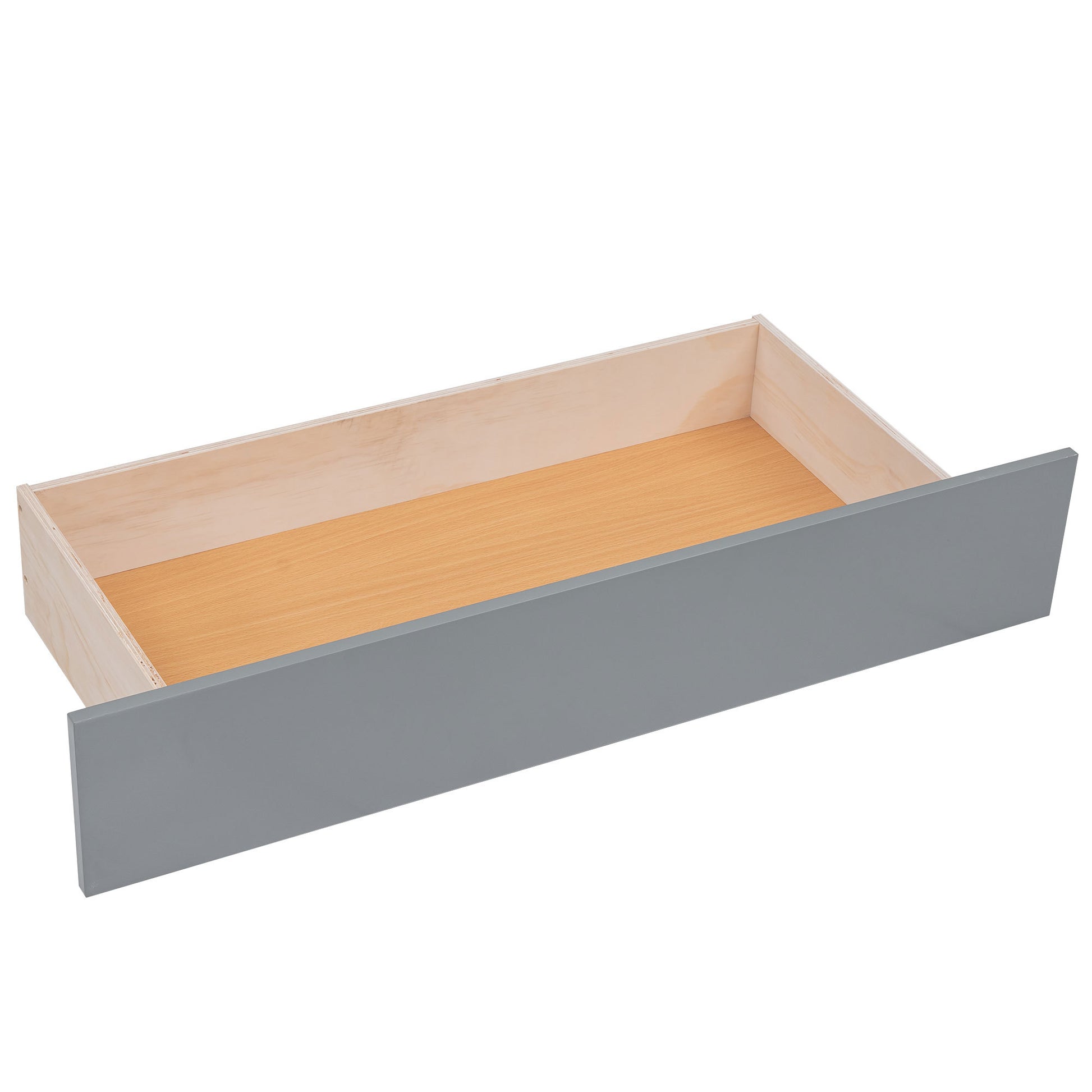 Queen Size Wood Storage Platform Bed With Led, 2 Drawers And 1 Twin Size Trundle, Gray Box Spring Not Required Queen Gray Wood Bedroom Bed Frame Solid Wood Mdf