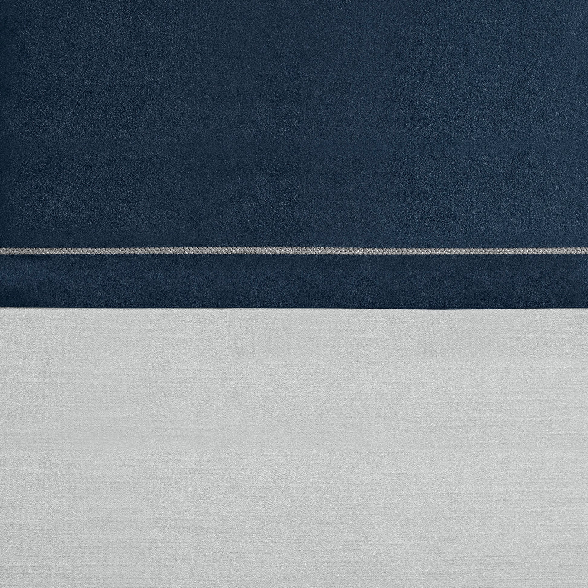 Invertible Curtain Panel Only 1 Pc Panel Navy Silver Polyester