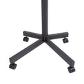 Mobile Tv Stand On Wheels, Height Adjustable Tilt Rolling Tv Stand With Media Shelf For 23 60 Inch Led, Lcd, Oled Flat&Curved Tvs, Holds Up To 55Lbs, Max Vesa 400X400Mm Black Stainless Steel