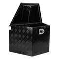 Trailer Tongue Box, Aluminum Alloy Diamond Plate Tongue Box Tool Chest, Heavy Duty Trailer Box Storage With Lock And Ke, Utility Trailer Tongue Box For Pickup Truck, Rv, Trailer, 28.5