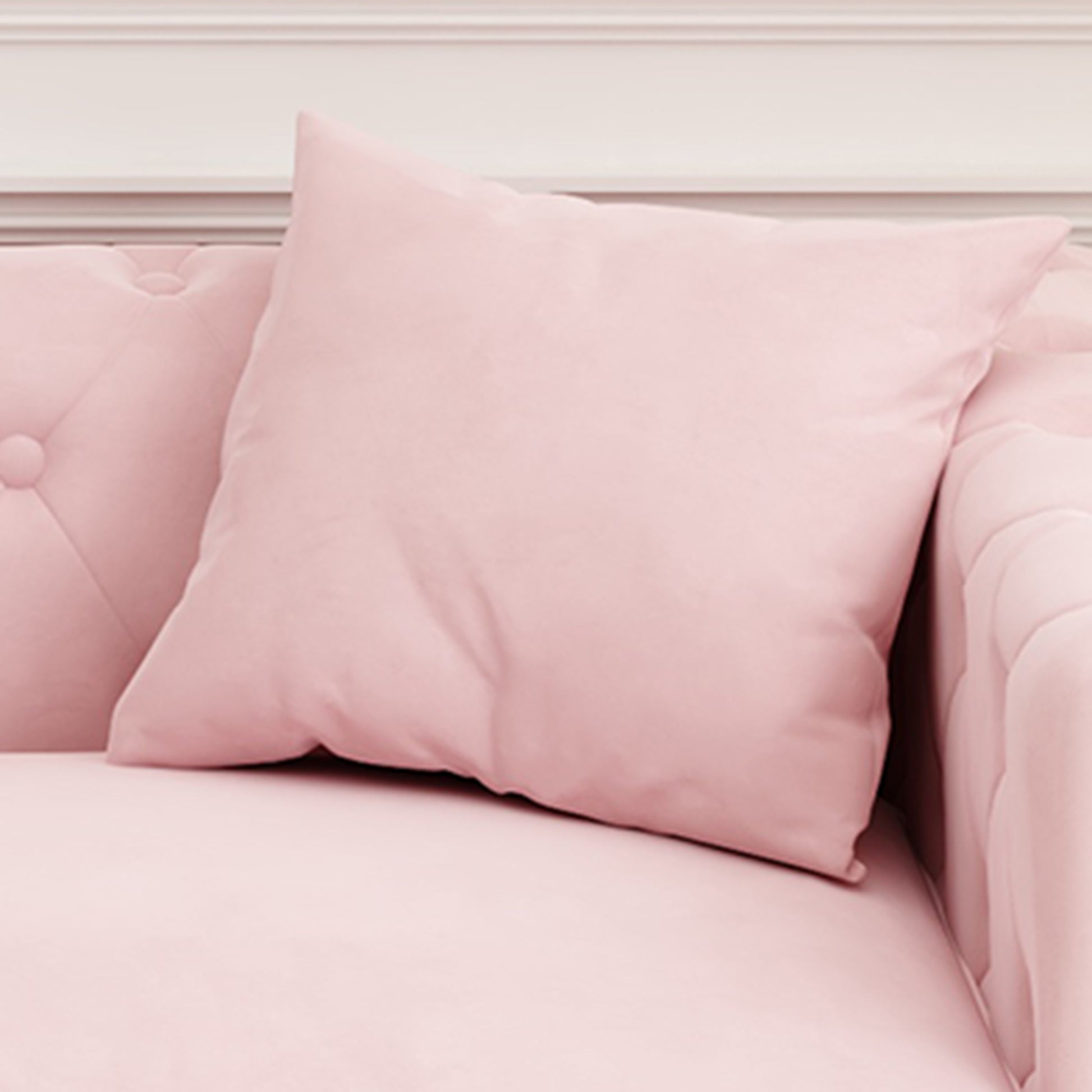 Sofa Includes 2 Pillows, 83 "Pink Velvet Triple Sofa, Suitable For Large And Small Spaces Pink Velvet
