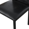 4 Piece Metal Frame Dining Seats Black Metal