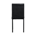 4 Piece Metal Frame Dining Seats Black Metal