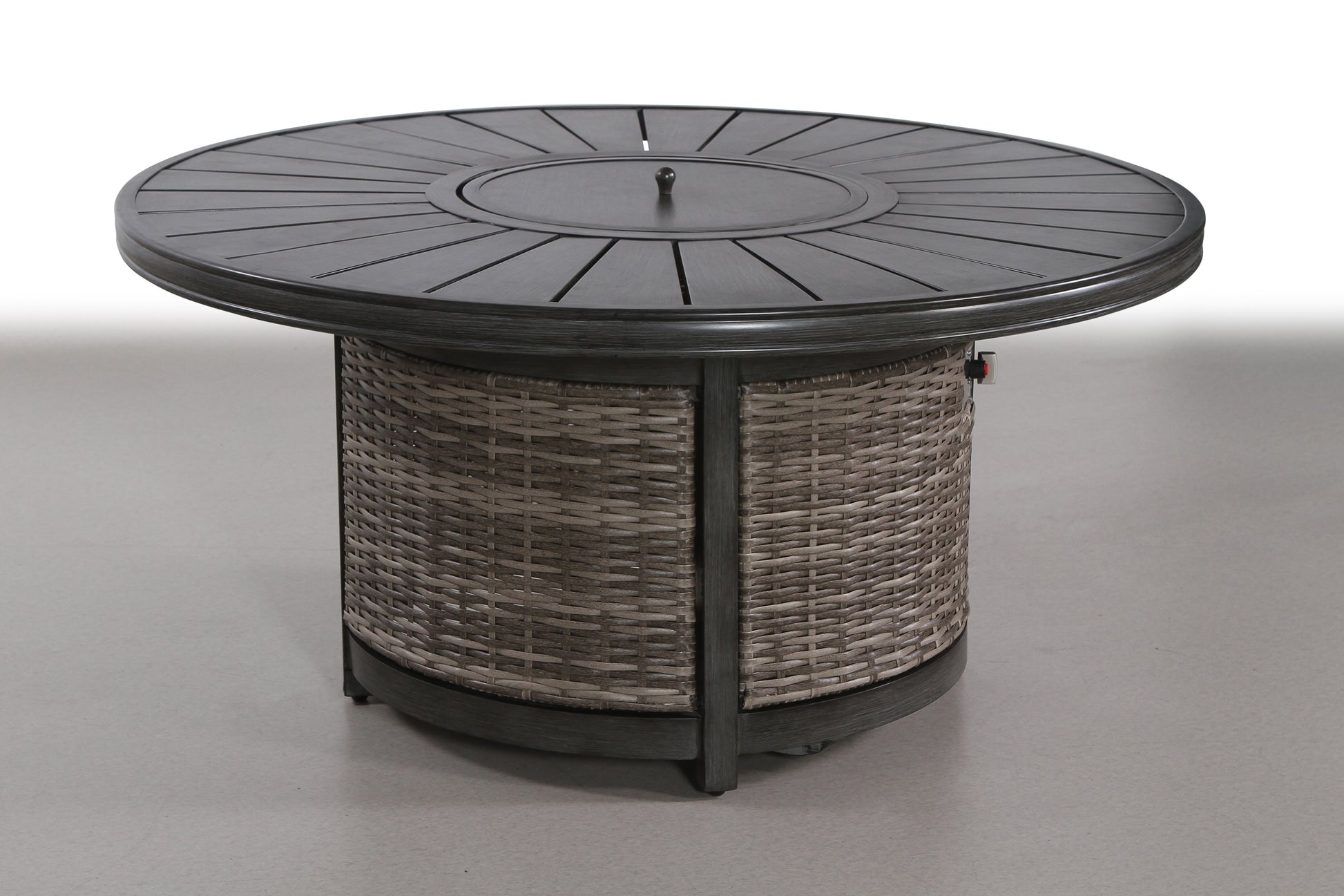 Living Source International 25 H X 52 W Propane Outdoor Fire Pit Table Brown Garden & Outdoor Modern Stone Aluminium