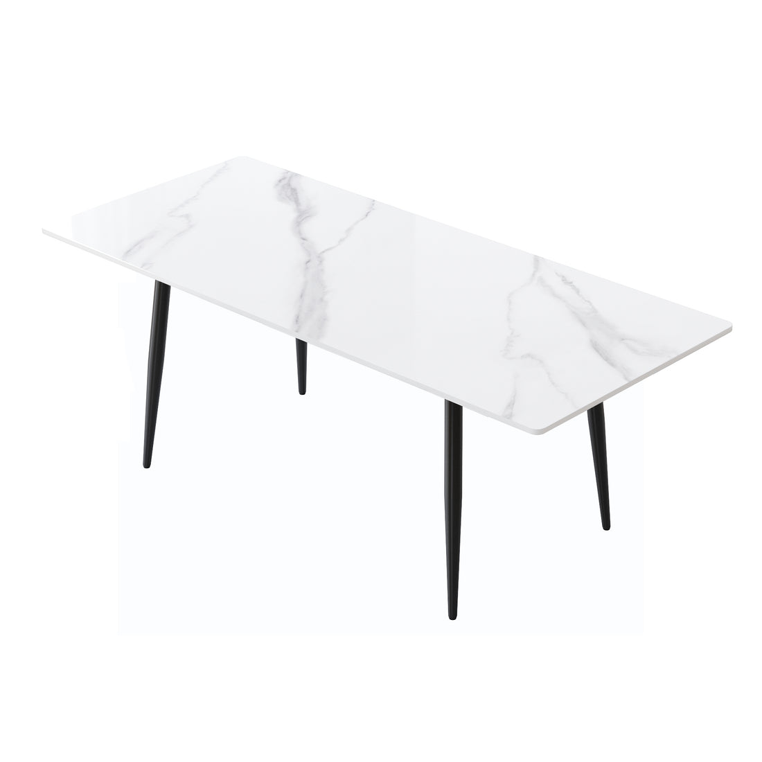 1.6 M Dining Table Panel Only The Turntable White Marble