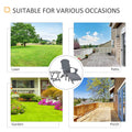 3 Piece Folding Adirondack Chair With Ottoman And Side Table, Outdoor Wooden Fire Pit Chairs W High Back, Wide Armrests For Patio, Backyard, Garden, Lawn Furniture, Gray Gray Wood