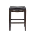 Tiffin Studded Counter Stool Mp2 Set Of 2 Charcoal Rubber Wood